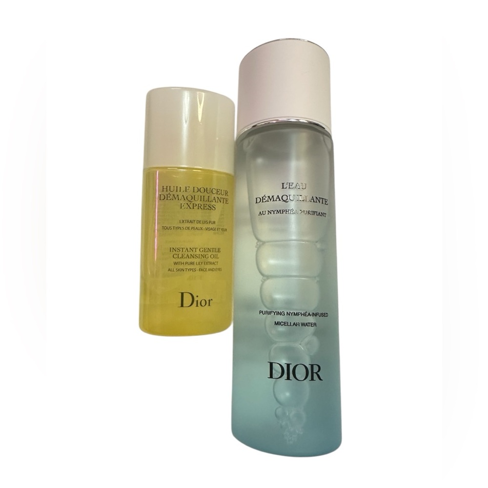 Dior Cleansing oil and Cleansing Water travel sample size duo
